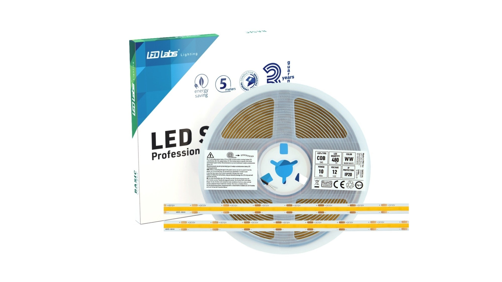 Taśma PRO 3YB 12V 2400 LED COB 10W CW