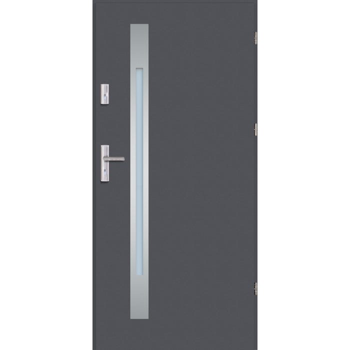 Dzrzwi wejściowe Toledo Inox 80 cm prawe antracyt