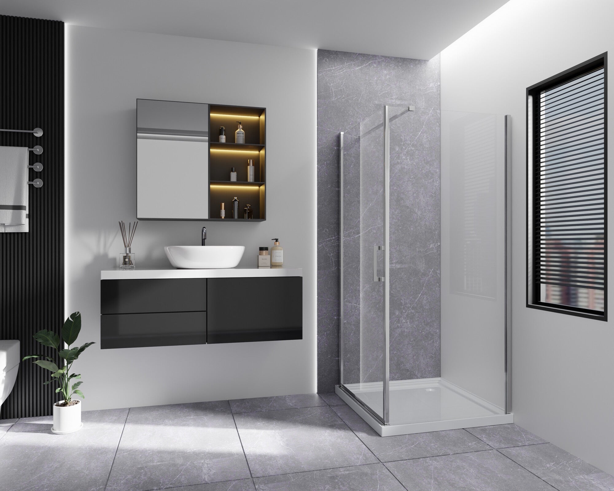 Kabina prysznicowa Savana Ida 90 x 90 cm chrom 1