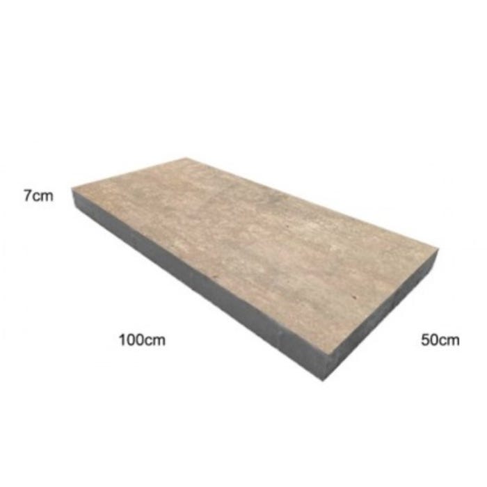 Płyta chodnikowa Mega sahara, wym 100x50x7 cm, Pater