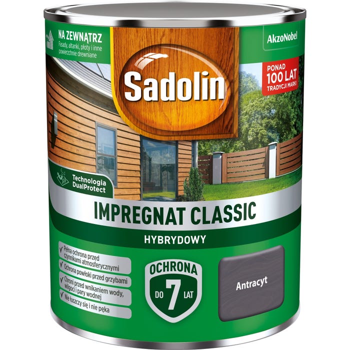 Impregnat hybrydowy Sadolin Classic antracyt 0,75l