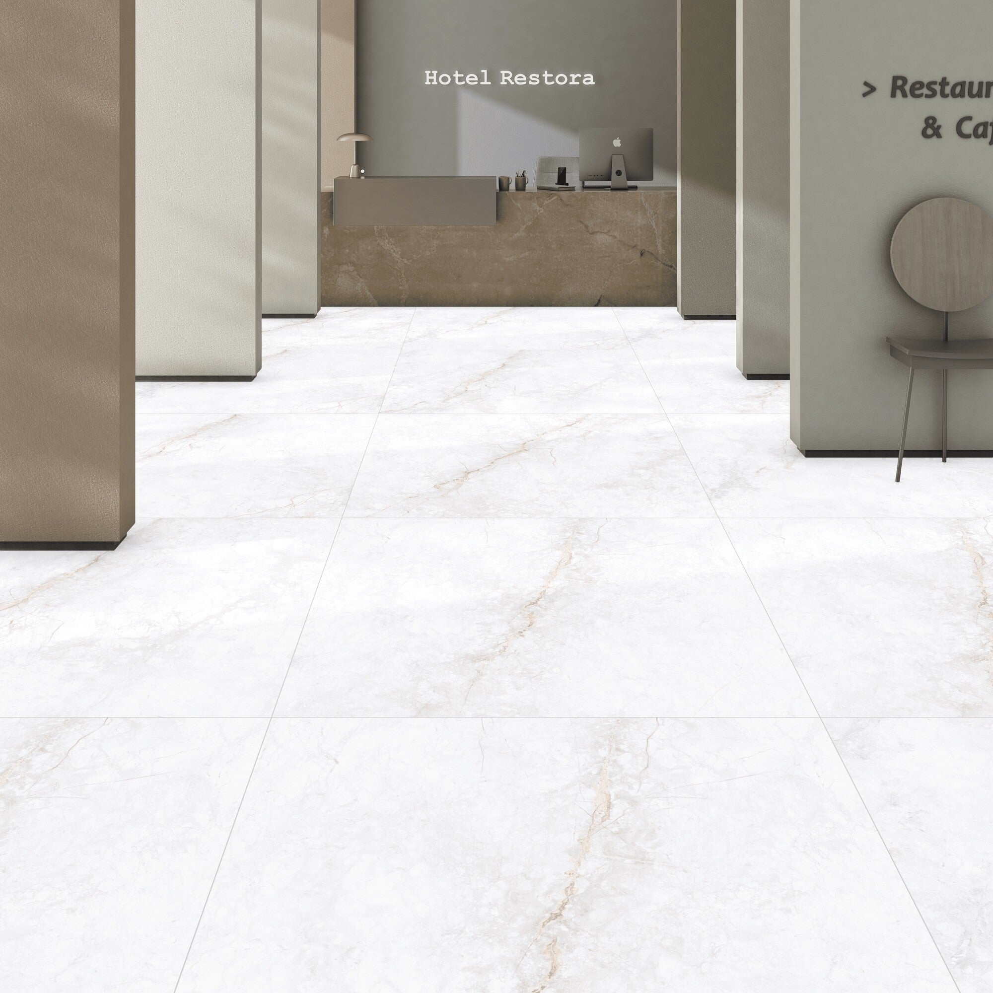 Gres szkliwiony Glacier white carving 100x100 2 m2 1