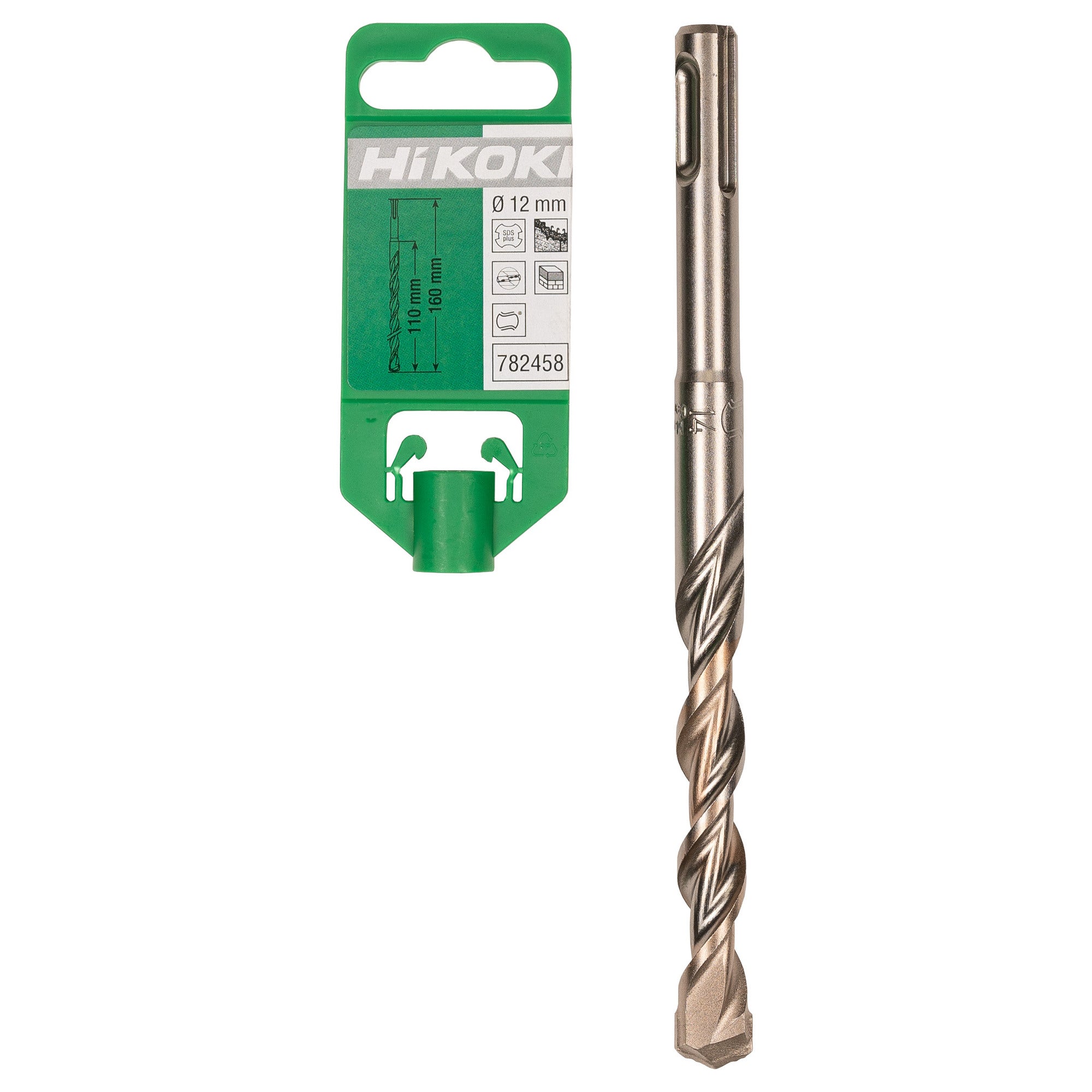 Wiertło do betonu 2-ostrzowe SDS-Plus 12x160 mm Hikoki 1