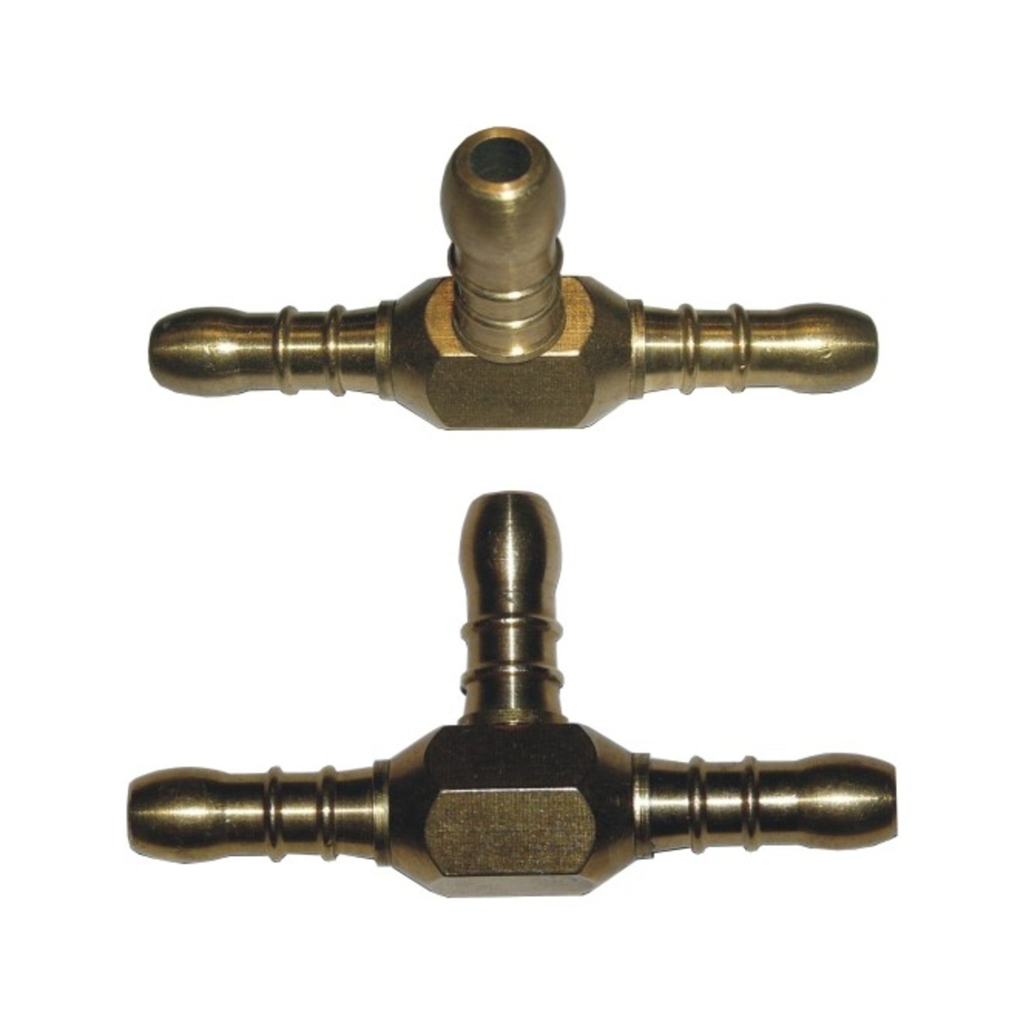 Trójnik mosiężny węża gazowego 9 mm