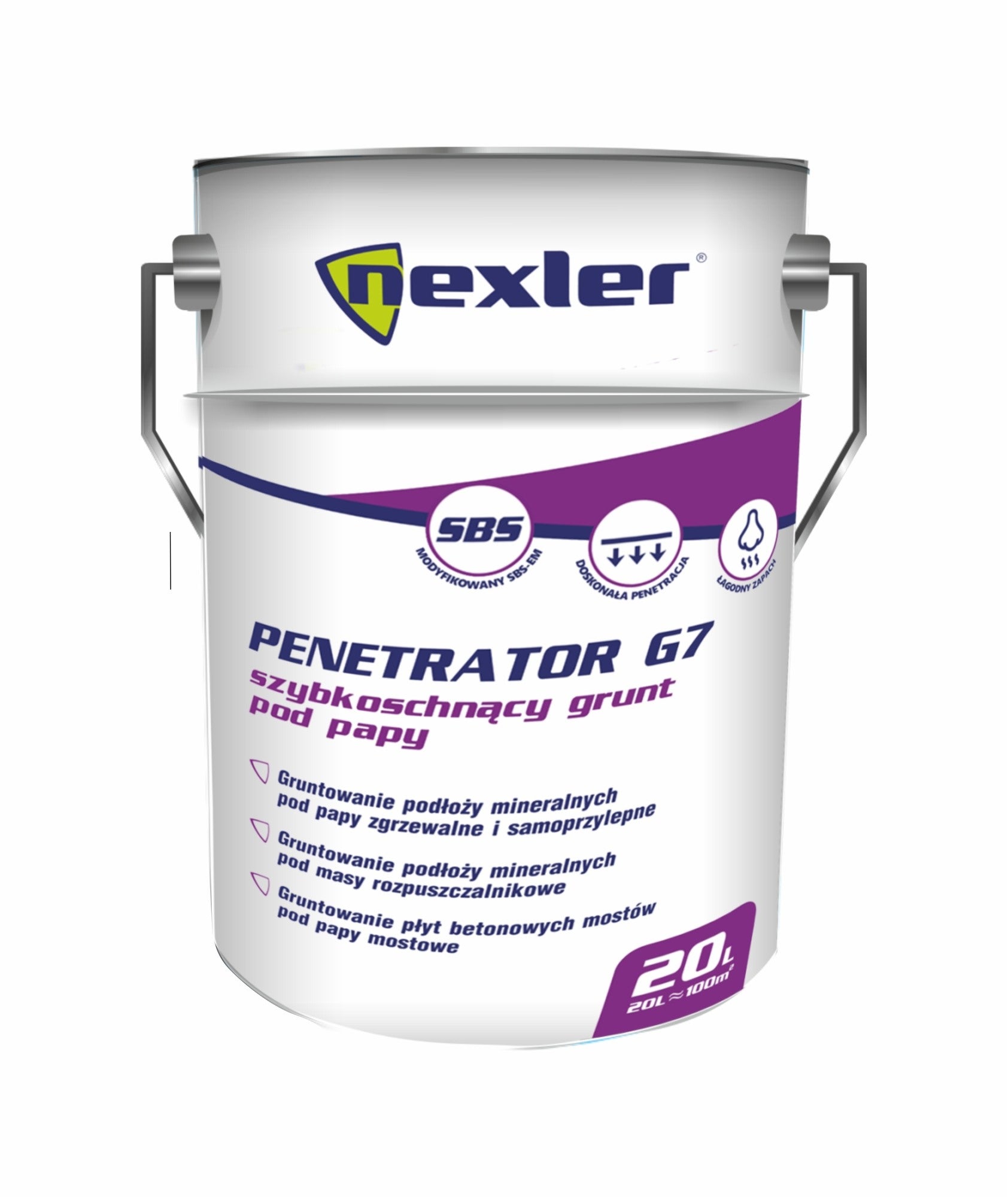 Grunt szybkoschnący pod papy zgrzewalne Nexler Penetrator G7 20 l 0