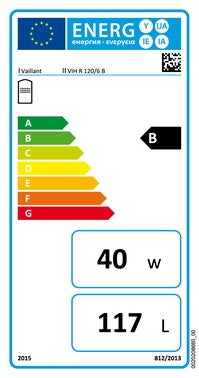Zestaw Vaillant VC 20CS/1-5 VIH R 120/6B VCR 720 z zestawem do szachtu, 1-funkcyjny, zasobnik 120 l (10043619) 2