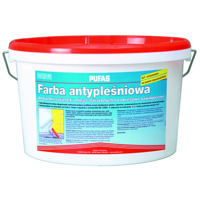 Farba antypleśniowa E.L.F. Pufas biała 5l