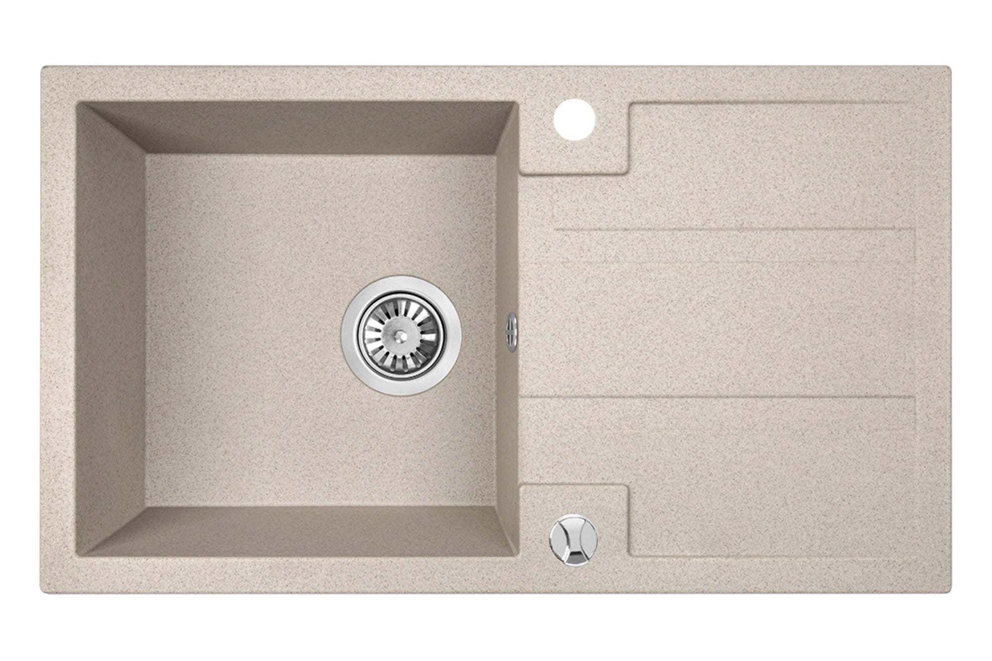 Zlewozmywak granitowy Laveo Barbados 44 x 76 cm