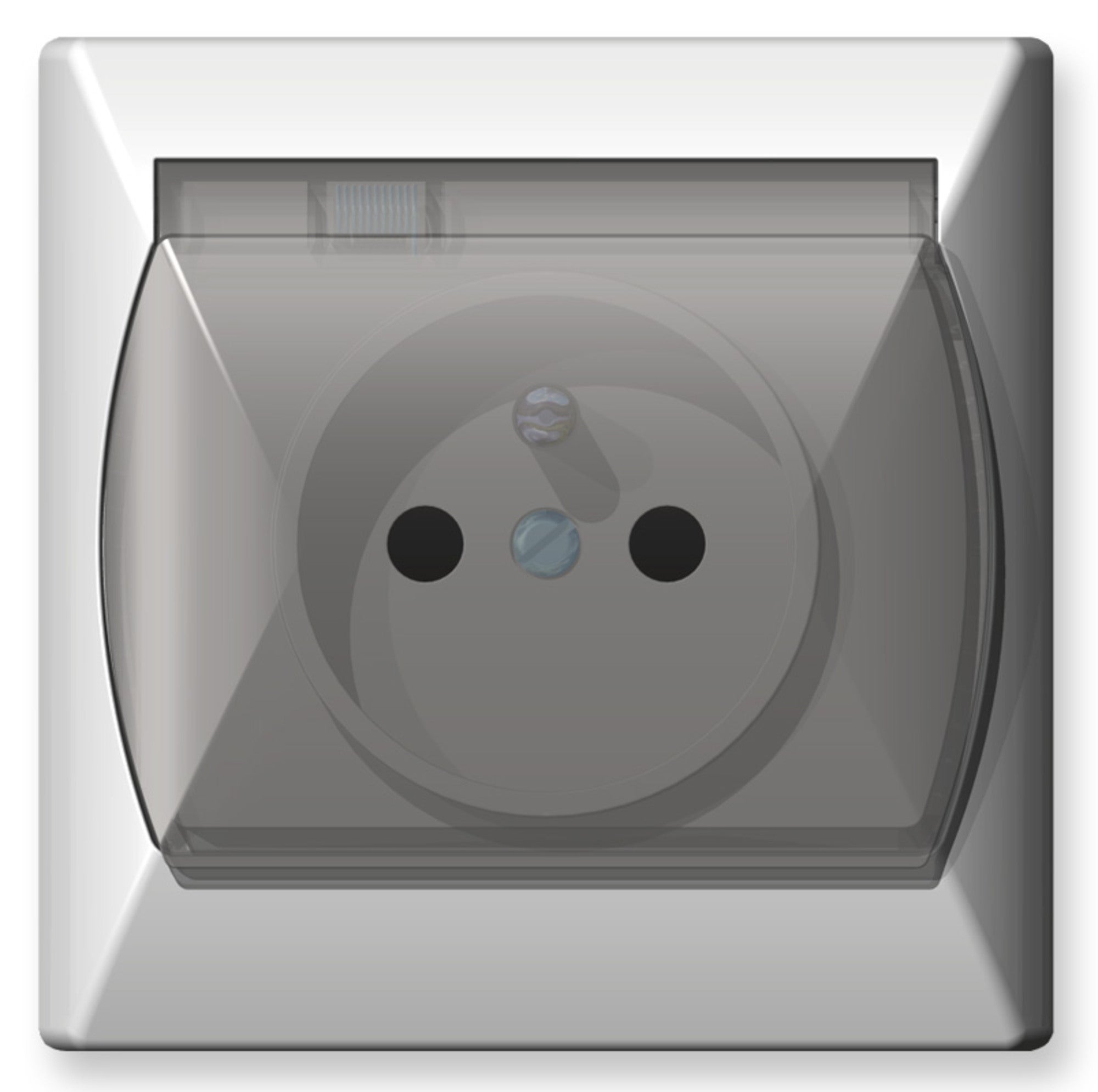 Ospel Akcent biały gniazdo hermetyczne pojedyncze z uziemieniem IP44 1