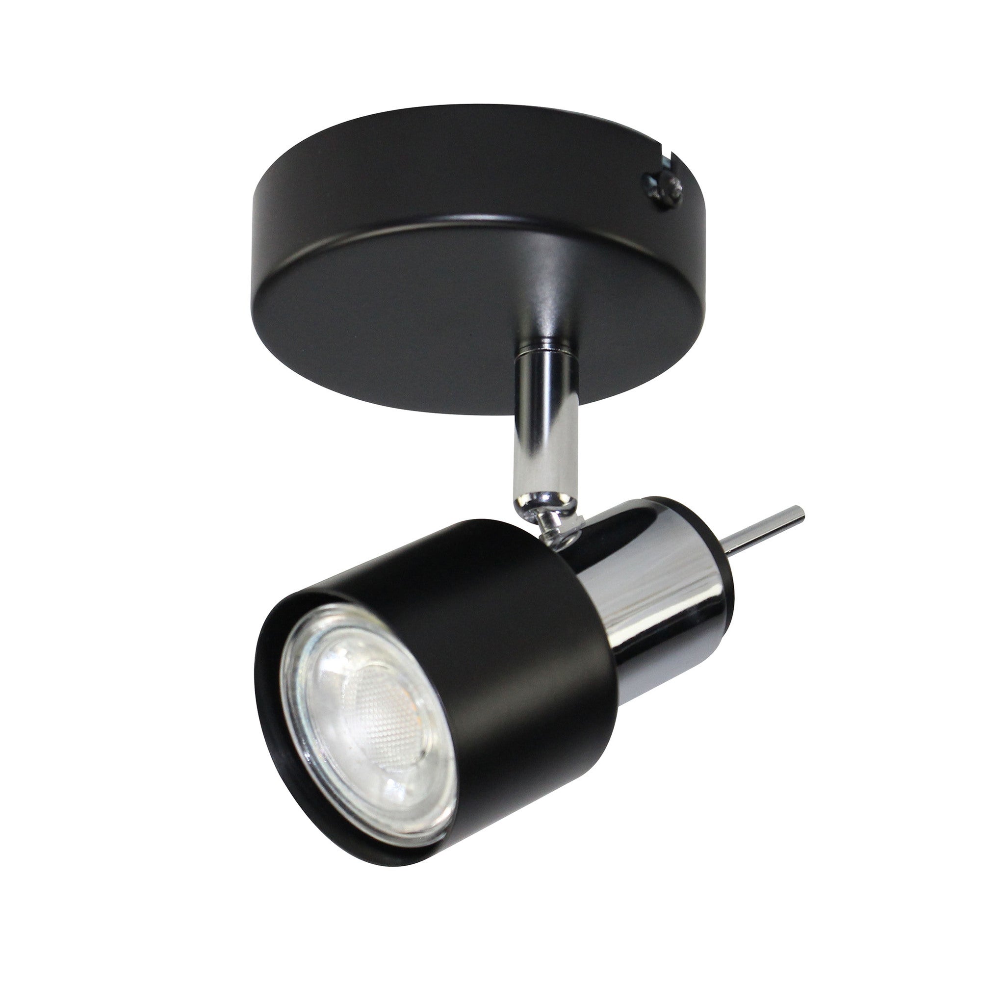 Lampa ścienno-sufitowa STERNA 1xGU10 kolor czarny, kinkiet, obrotowy