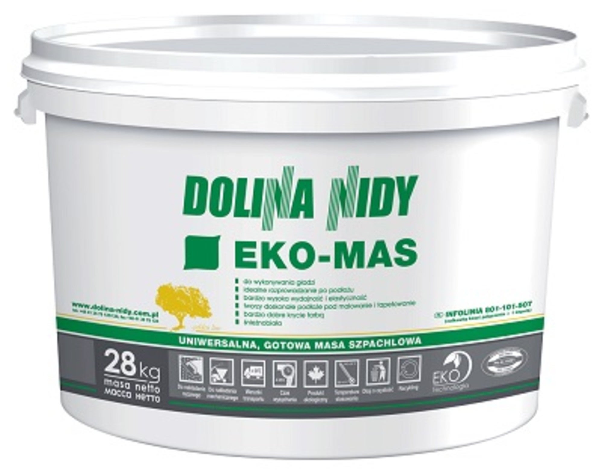 Masa szpachlowa Dolina Nidy Eko-Mas 28 kg 0