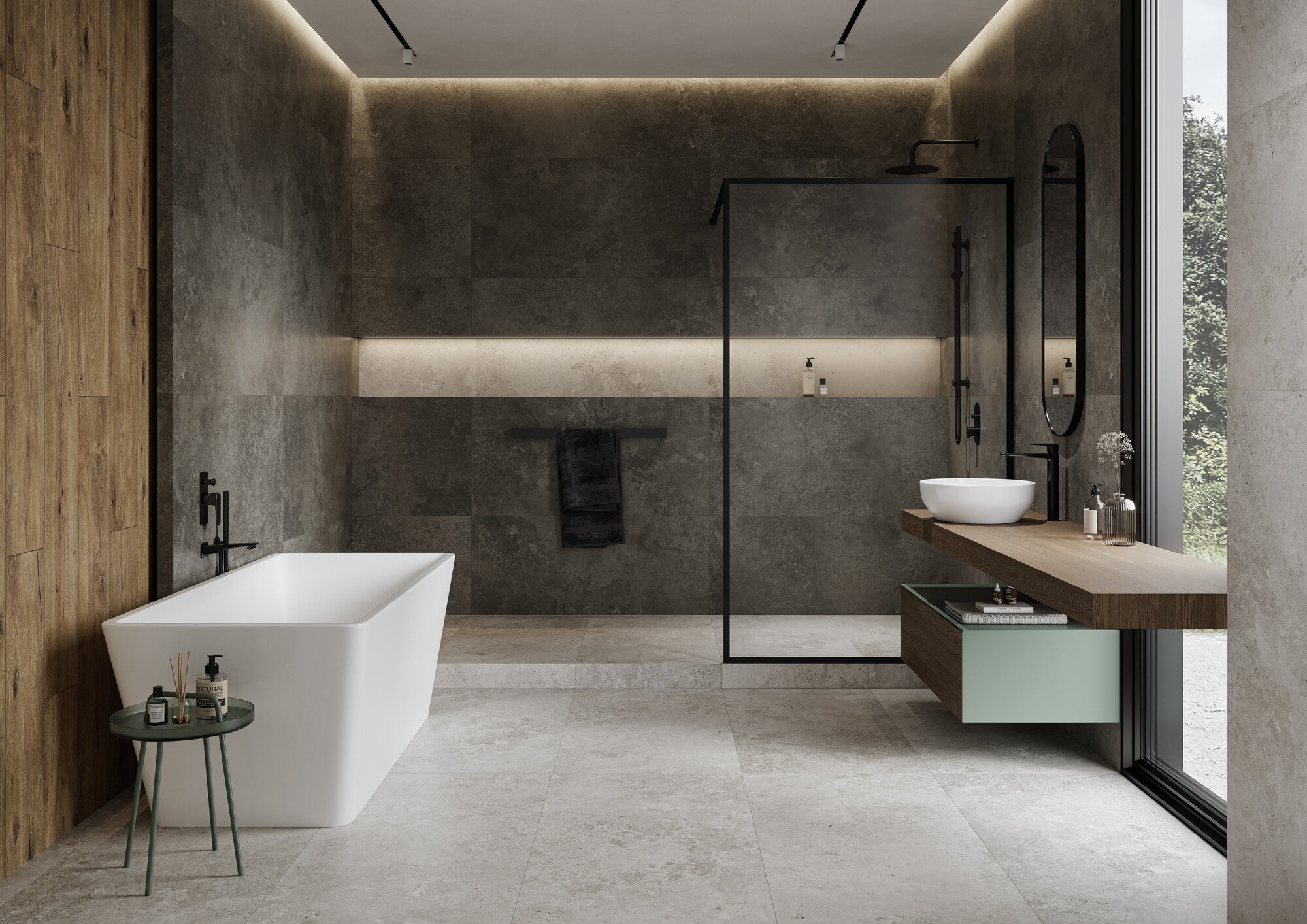 Gres szkliwiony Caldera Rock l. grey 60x120 cm 2.14 m2 1