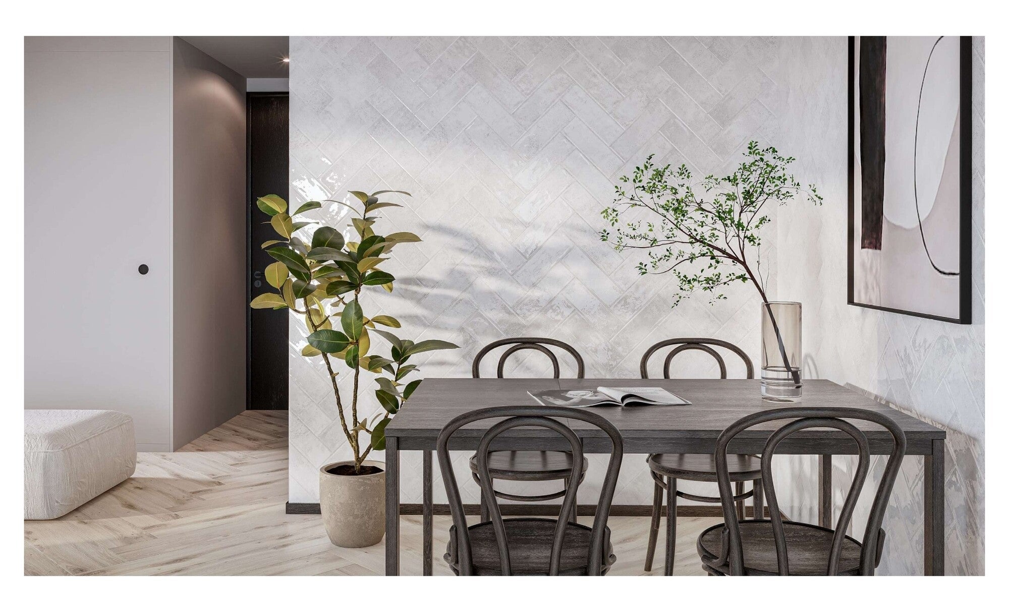 Płytka ścienna Garda white Glossy 10x30 0,84 m2 2