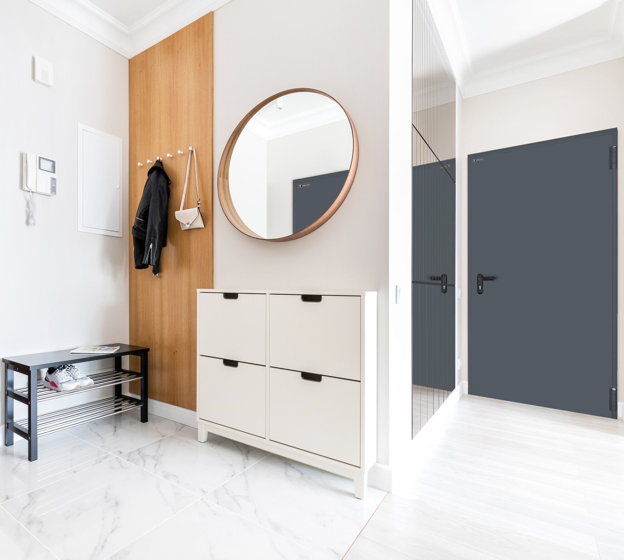 Drzwi techniczne Technical 60, 1010x2050,RAL 7016, lewe 1