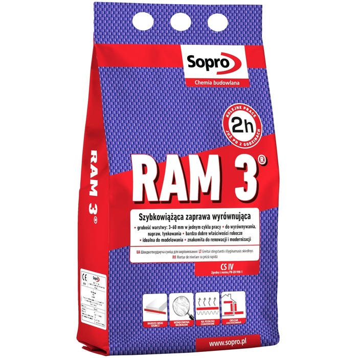 Szpachla cementowa Sopro RAM3 5 kg, 3-60mm