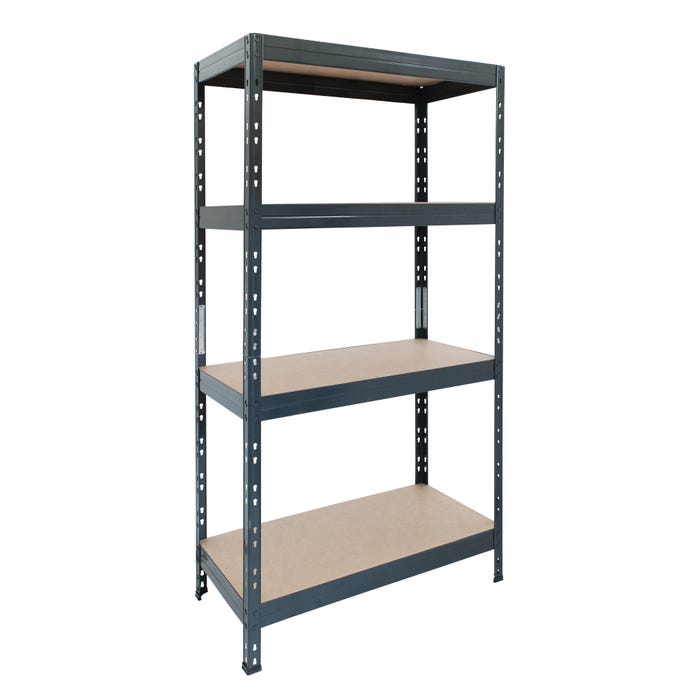 Regał magazynowy Rivet wym. 180x90x45 cm, 4 półki, 360 kg