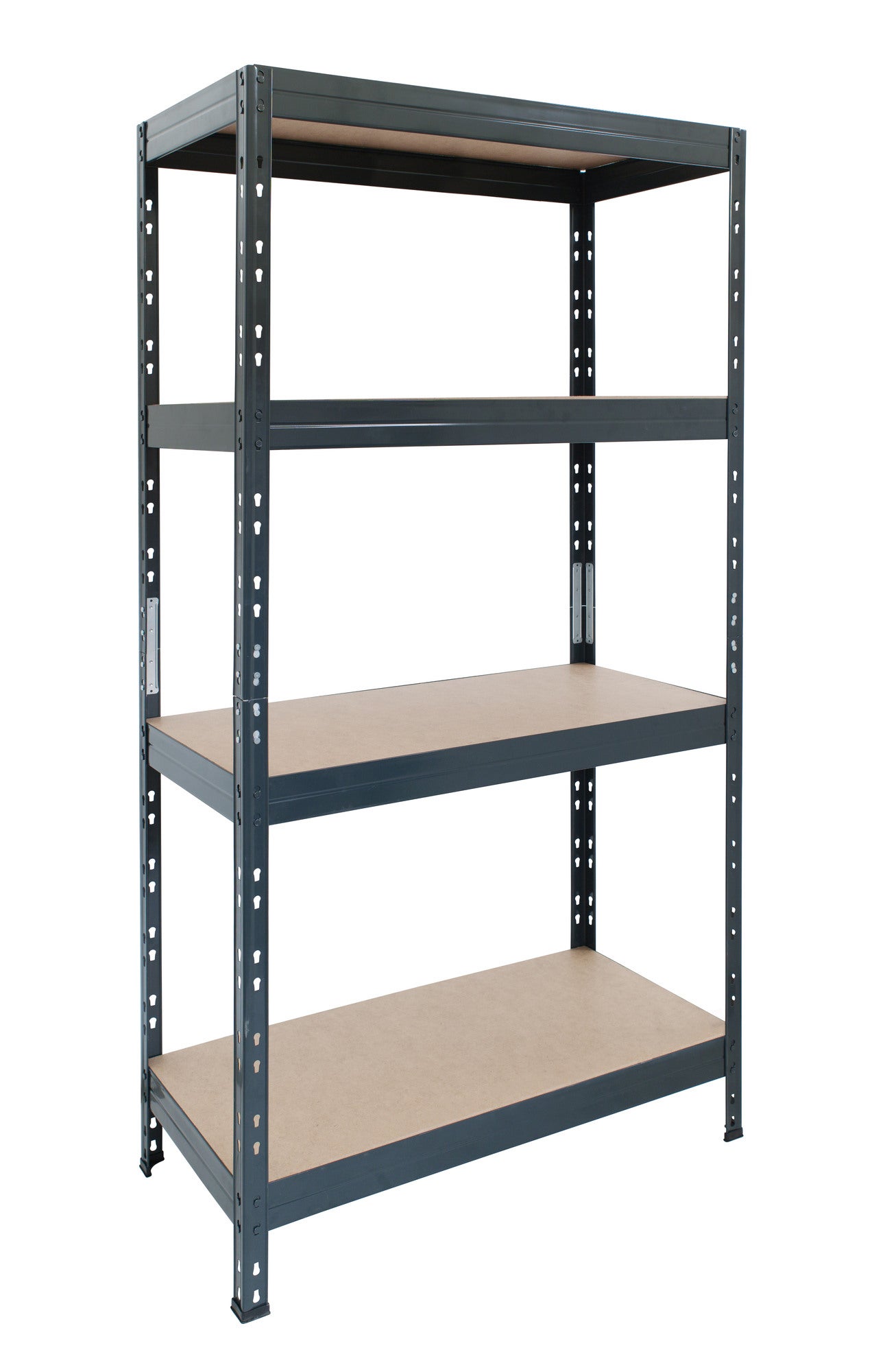 Regał magazynowy Rivet wym. 180x90x45 cm, 4 półki, nośćność 360 kg
