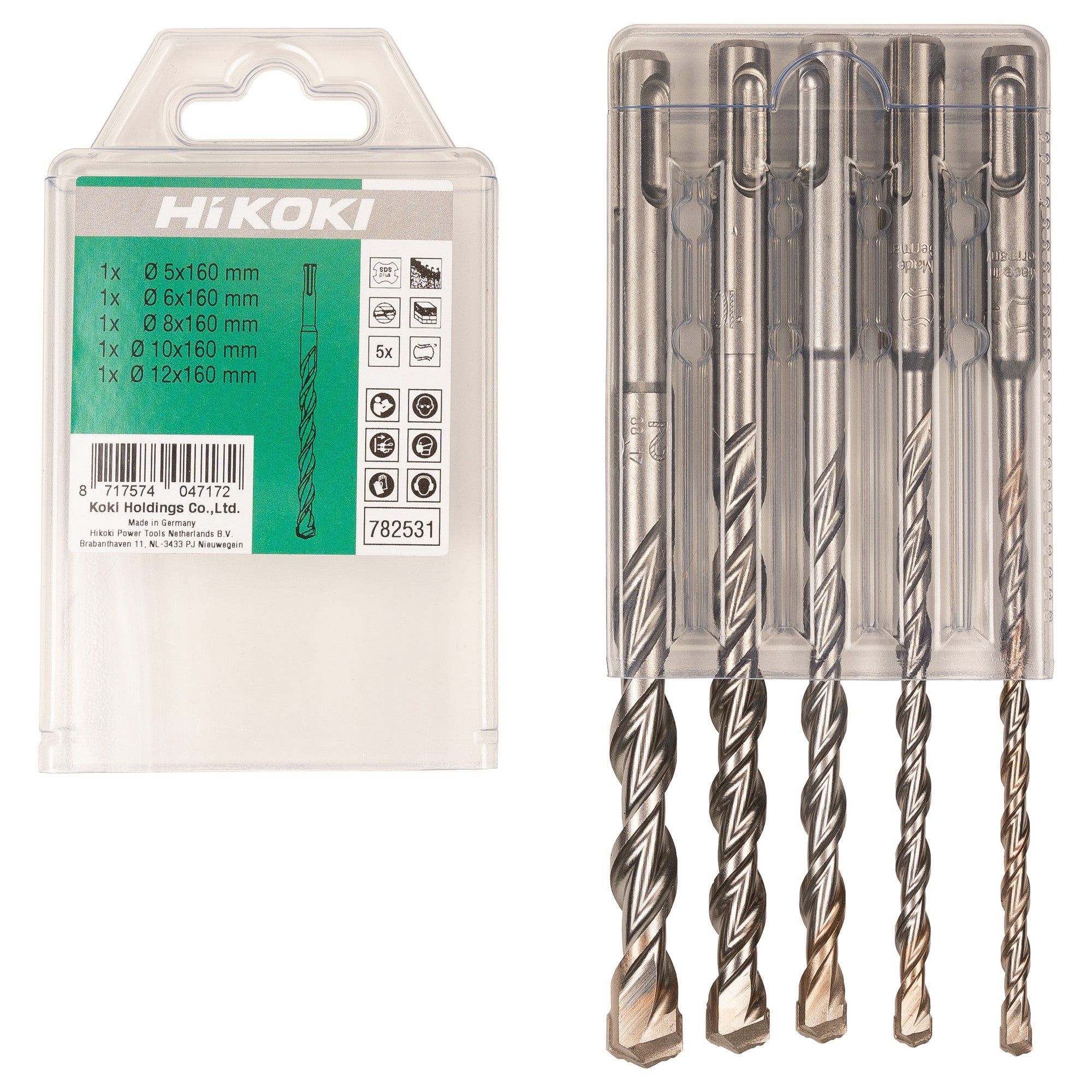 Zestaw wierteł SDS-Plus 5-12 mm Hikoki, 5 szt. 1