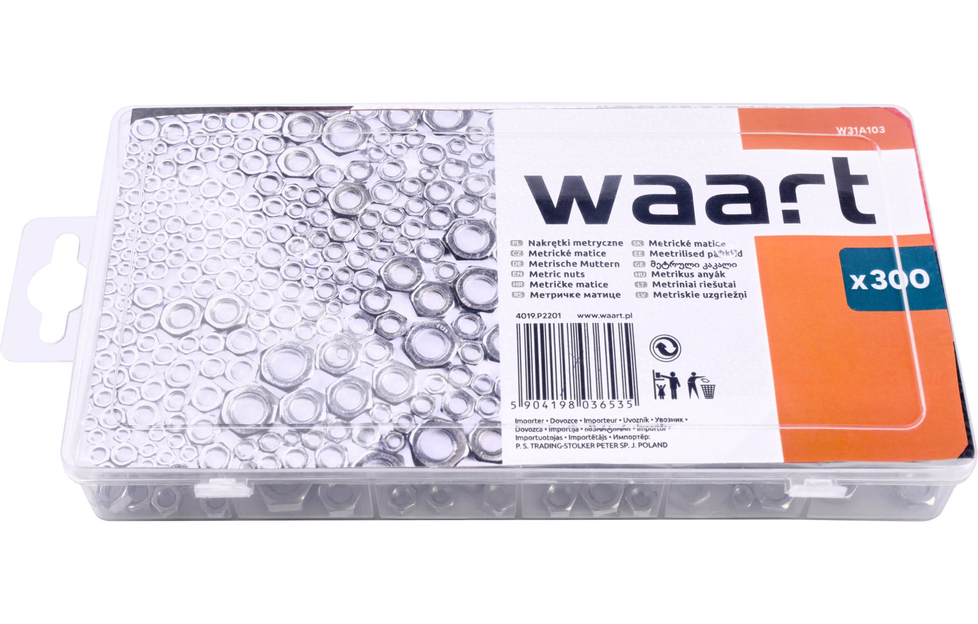 Zestaw nakrętek metrycznych (300 szt.) 1