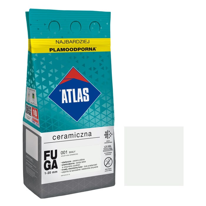 Fuga ceramiczna Atlas 001 biały 5kg