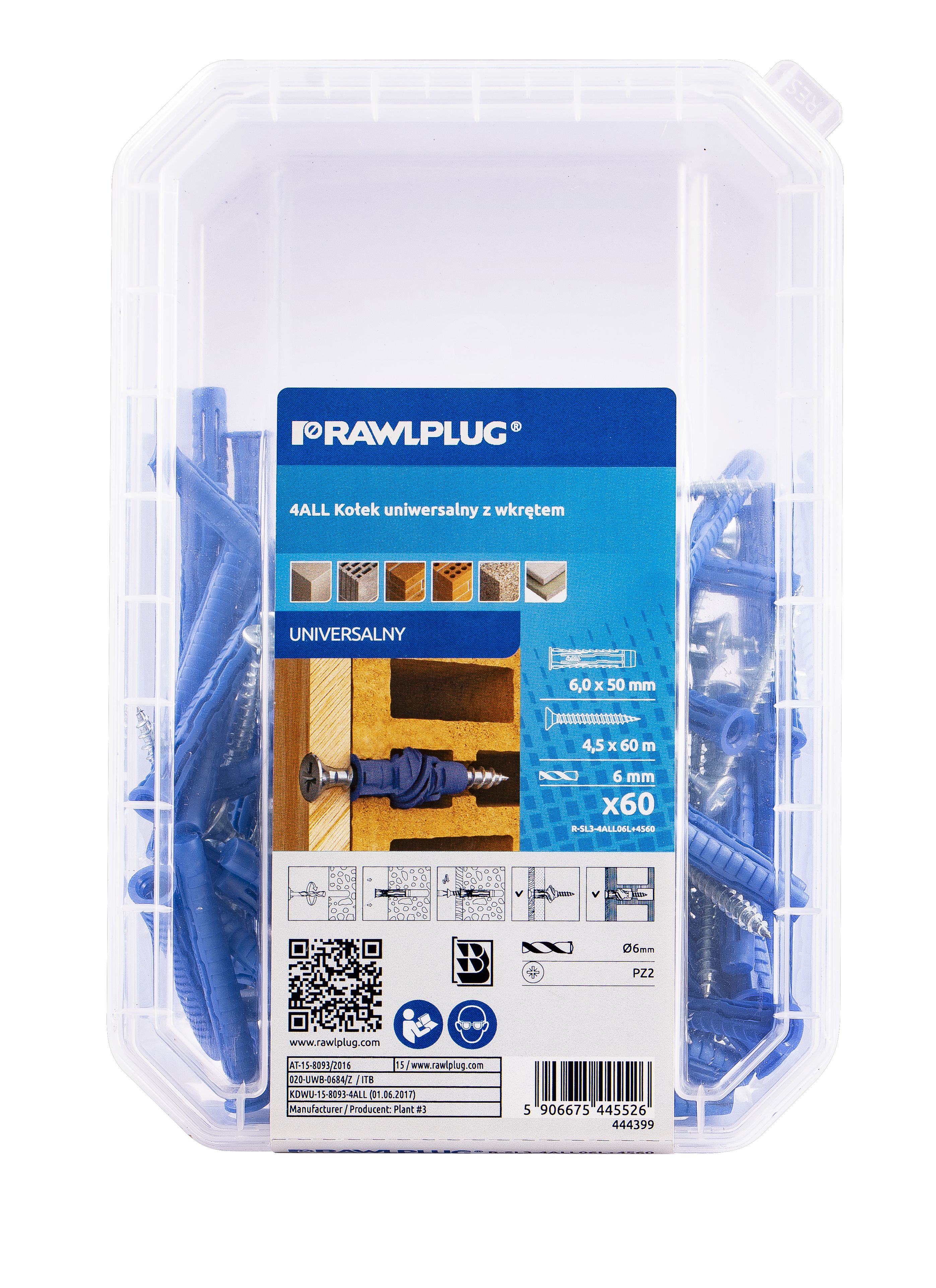 Kołek uniwersalny 4ALL 8x65mm wkręt. (40 szt.)  1