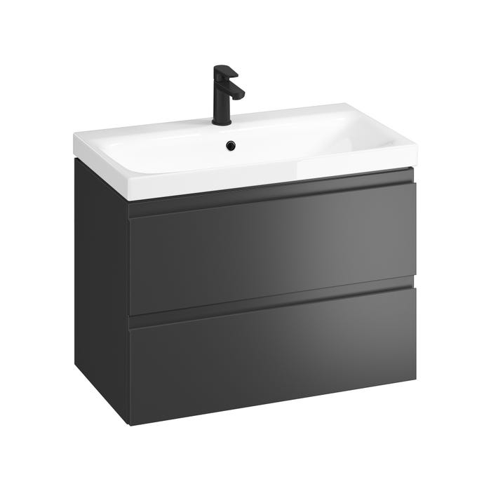 Zestaw szafka z umywalką Moduo 80 cm antracyt