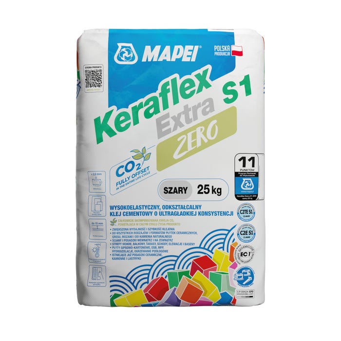 Zaprawa klejowa KERAFLEX EXTRA S1 ZERO szary 25 KG