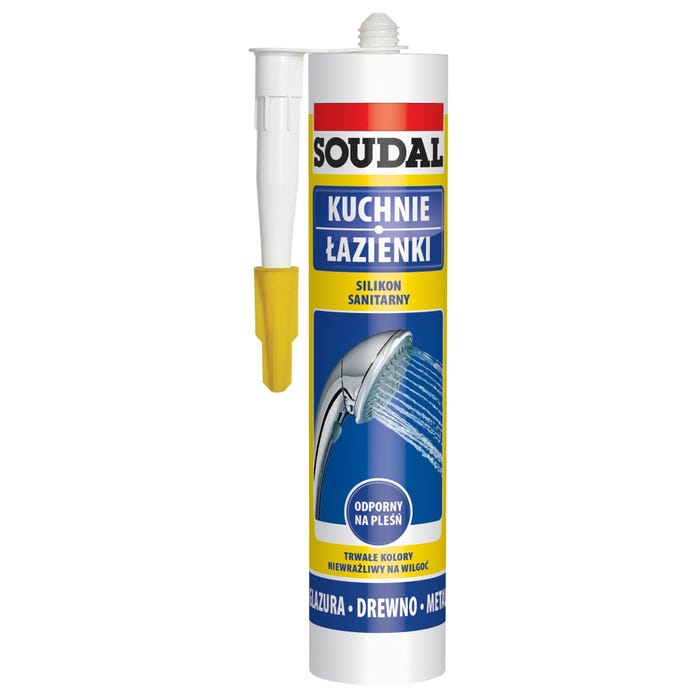 Silikon sanitarny Soudal szary 280ml