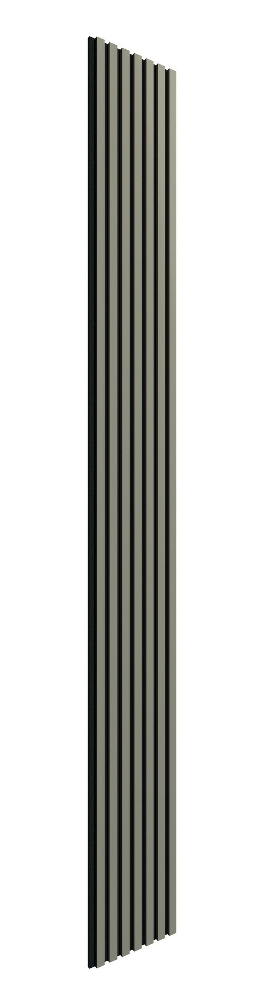 Panel lamelowy na filcowym podkładzie 2650x600 oliwka, czarne tło 1
