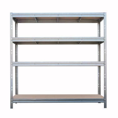 Regał metalowy Rivet wym. 200x180x60 cm, 4 półki, 450 kg