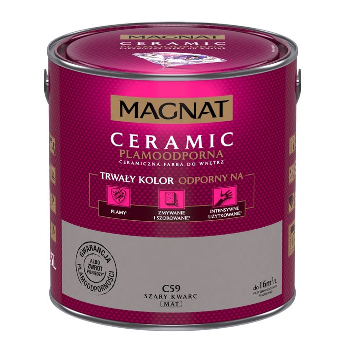 Farba Magnat Ceramic szary kwarc 2,5l