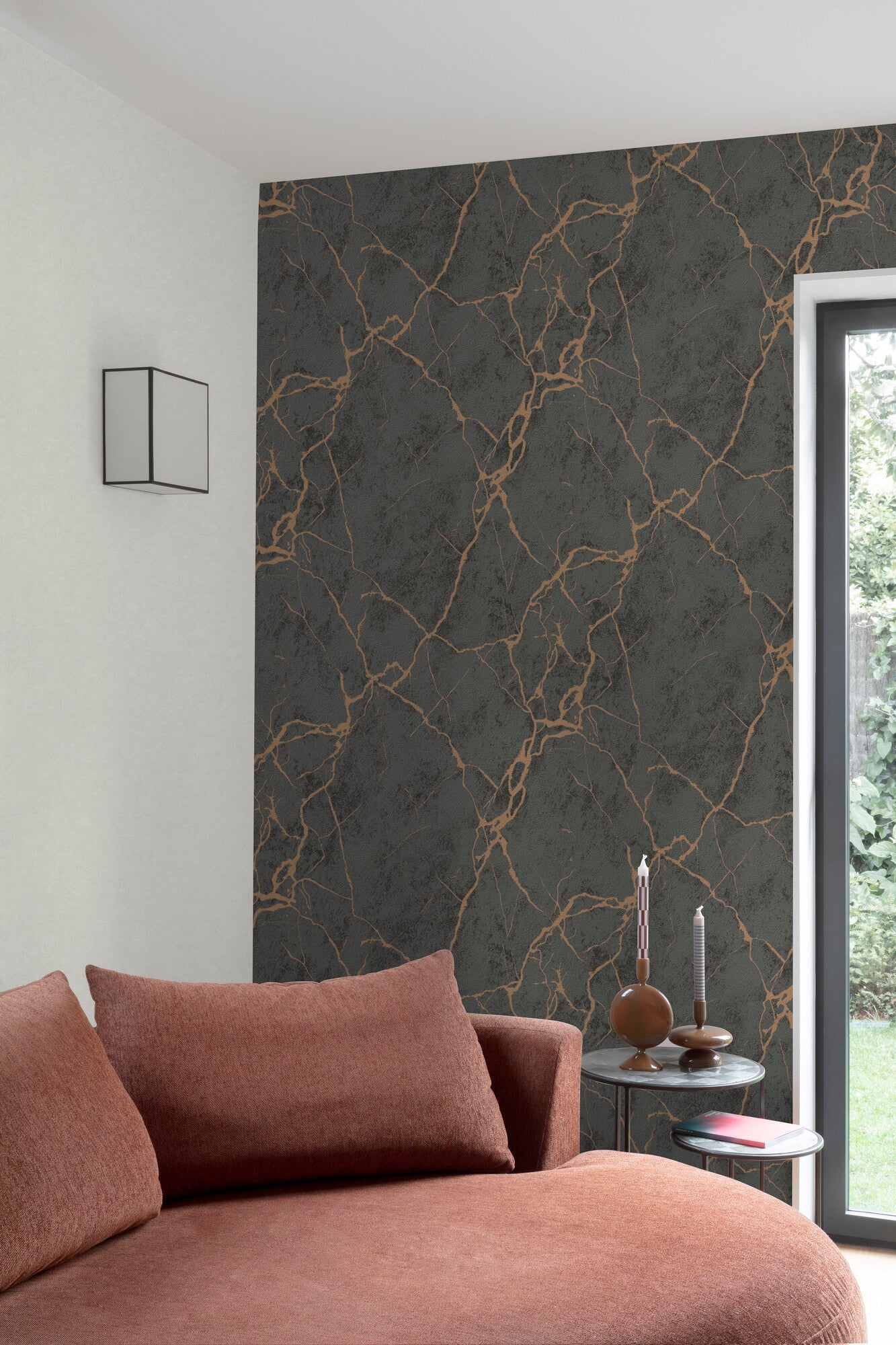 Tapeta winylowa na fizelinie marmor - marmur czarny 1