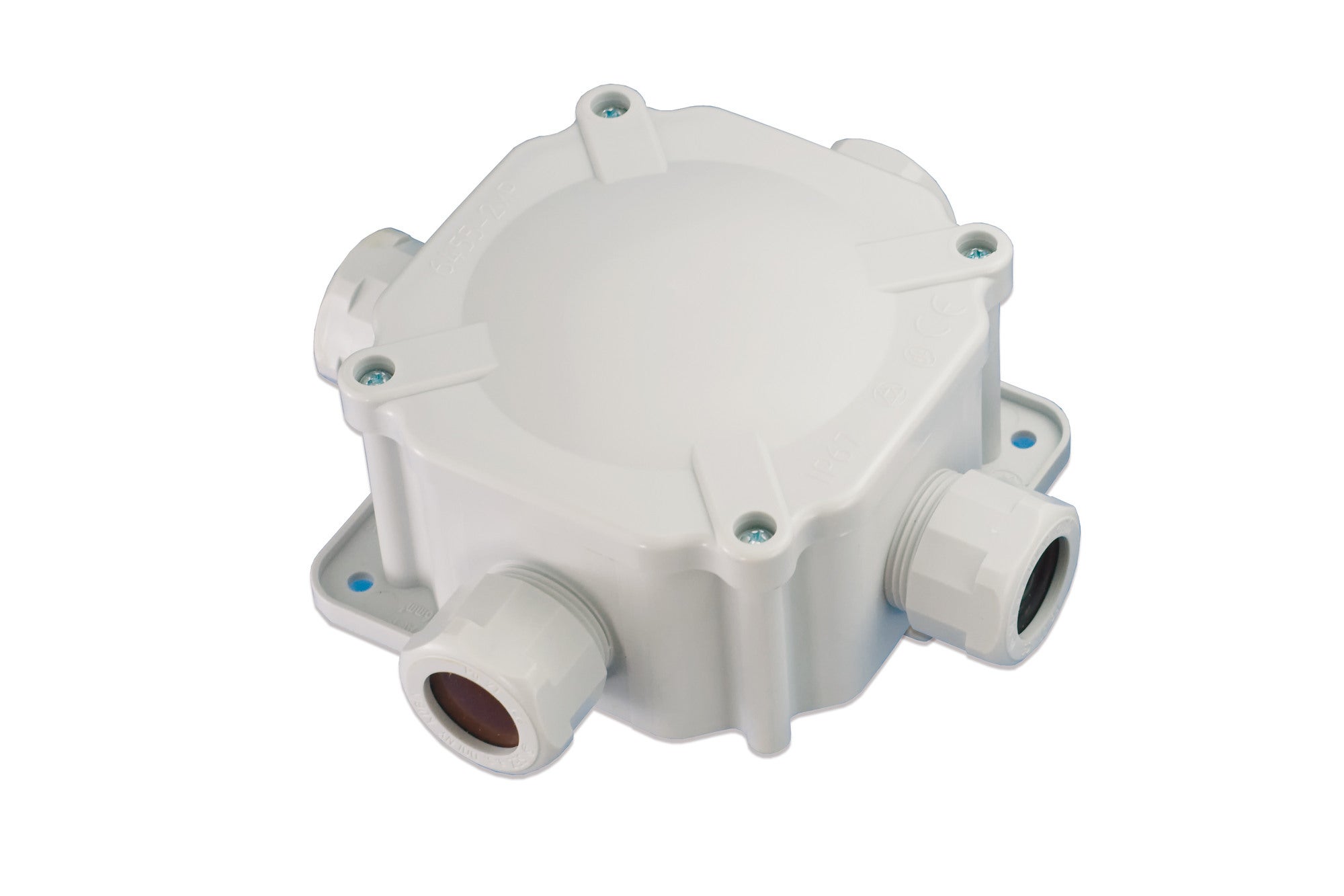 Puszka hermetyczna IP67 4xPG16 97x97x47 mm z dławnicami 0