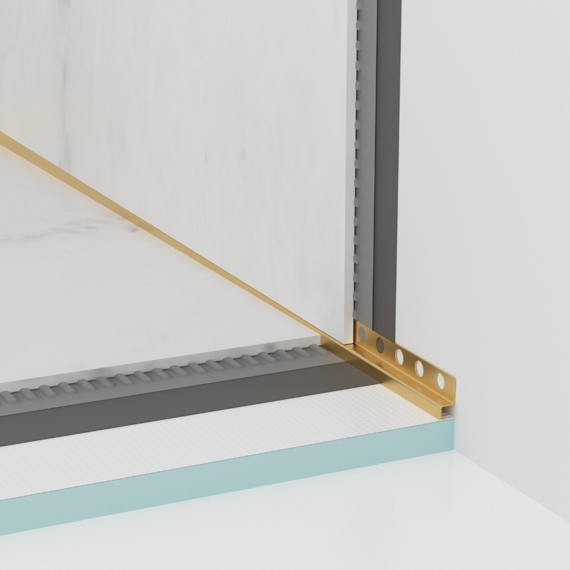 Listwa spadkowa przyścienna prawa170 cm złota 2