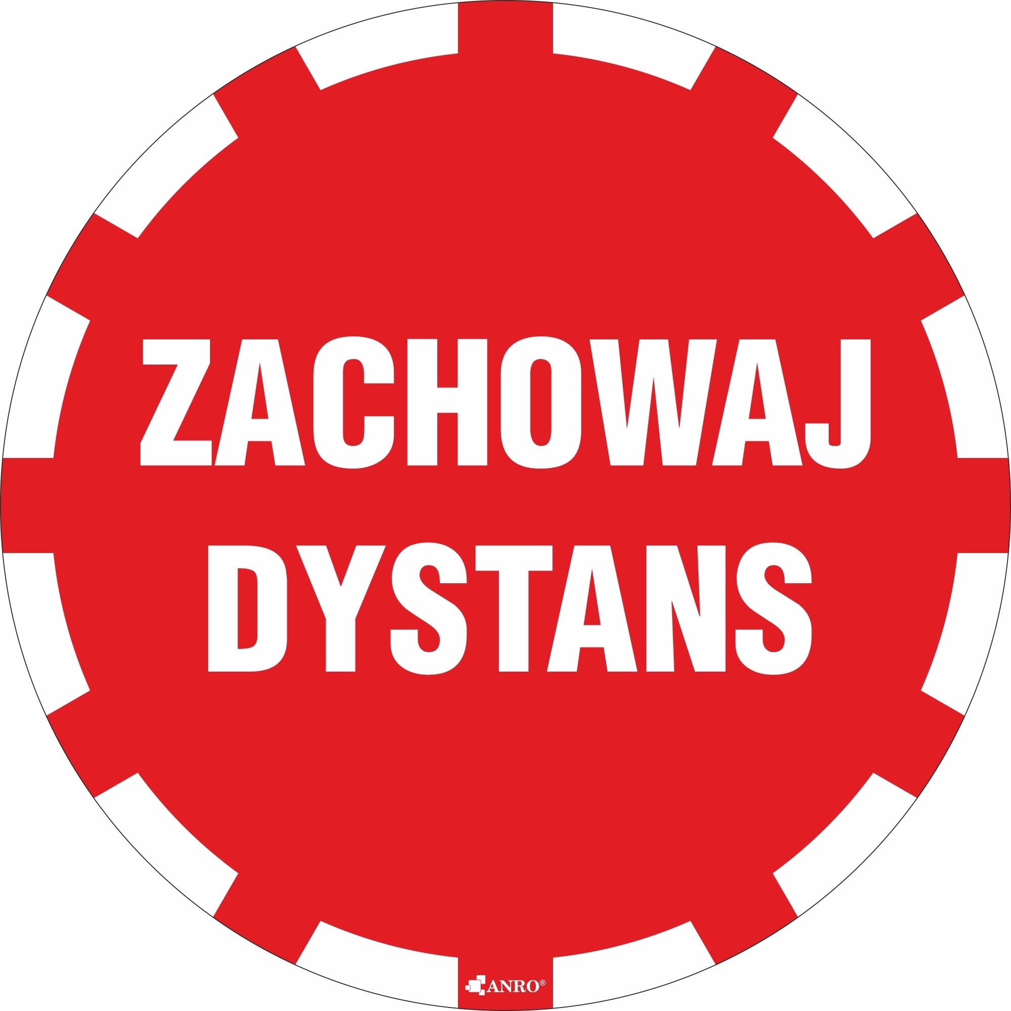 Oznaczenie podłogowe zachowaj dystans