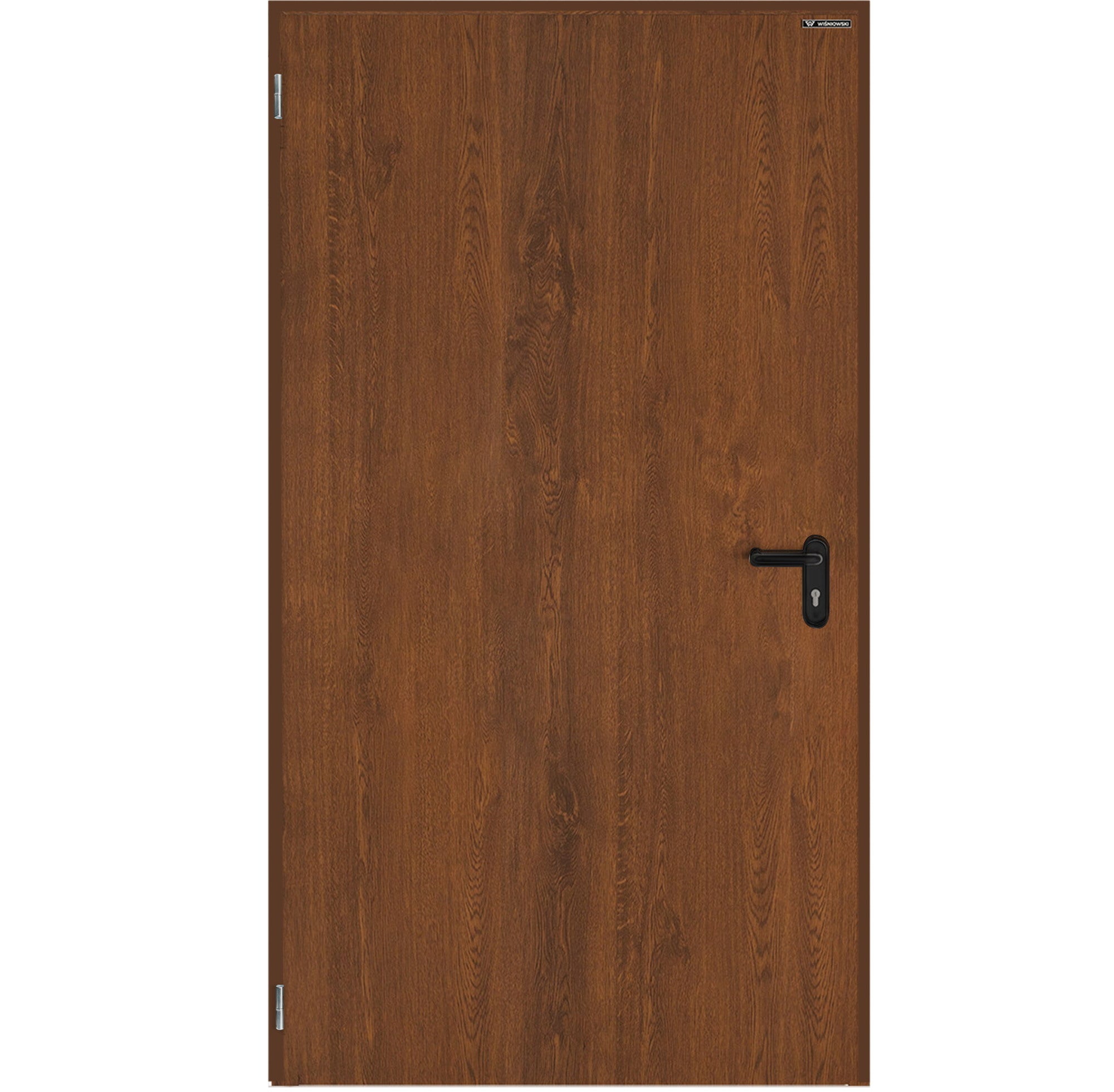 Drzwi zewnętrzne Technical 40 80 cm, lewe, orzech 0