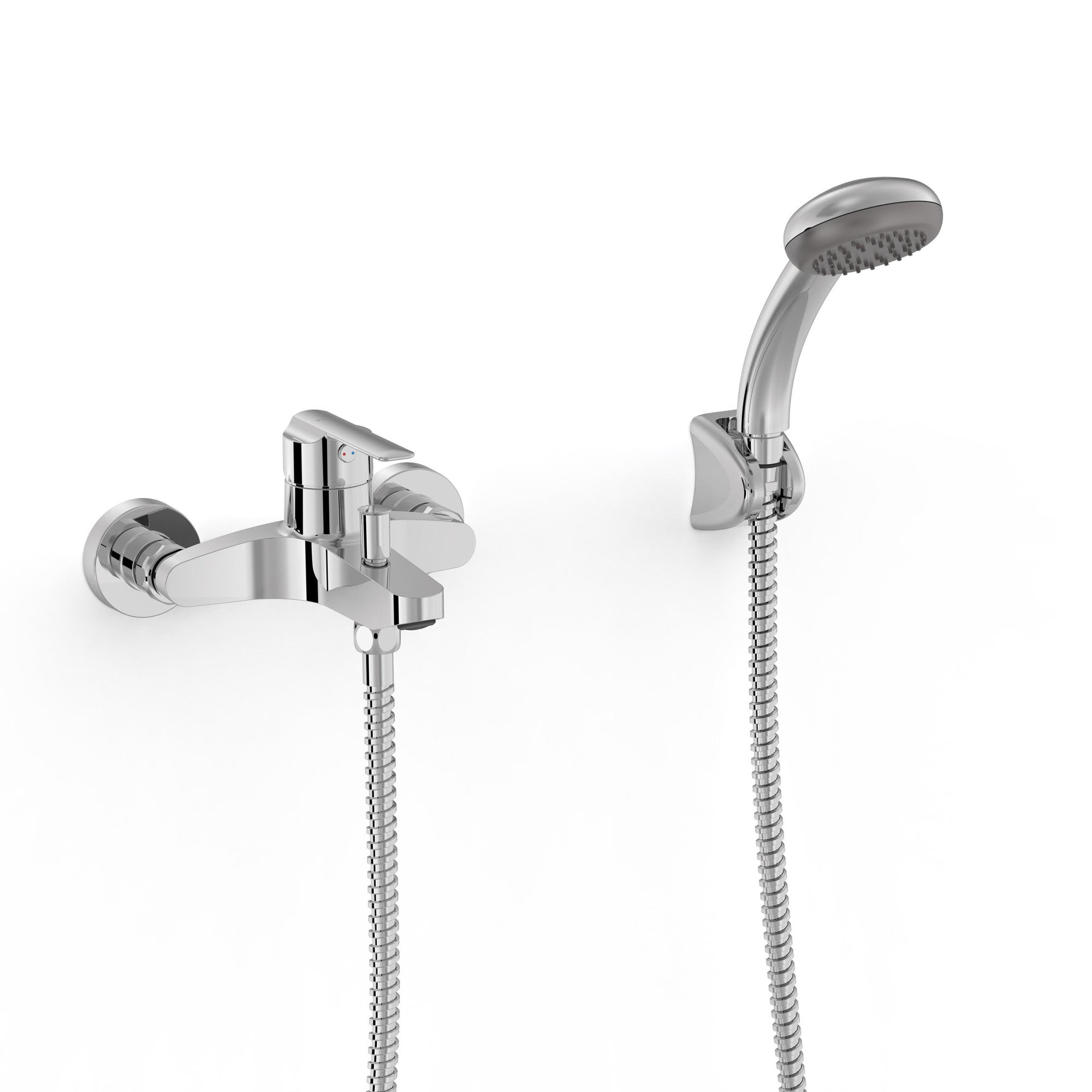 Bateria wannowa Tres Palma z zestawem chrom