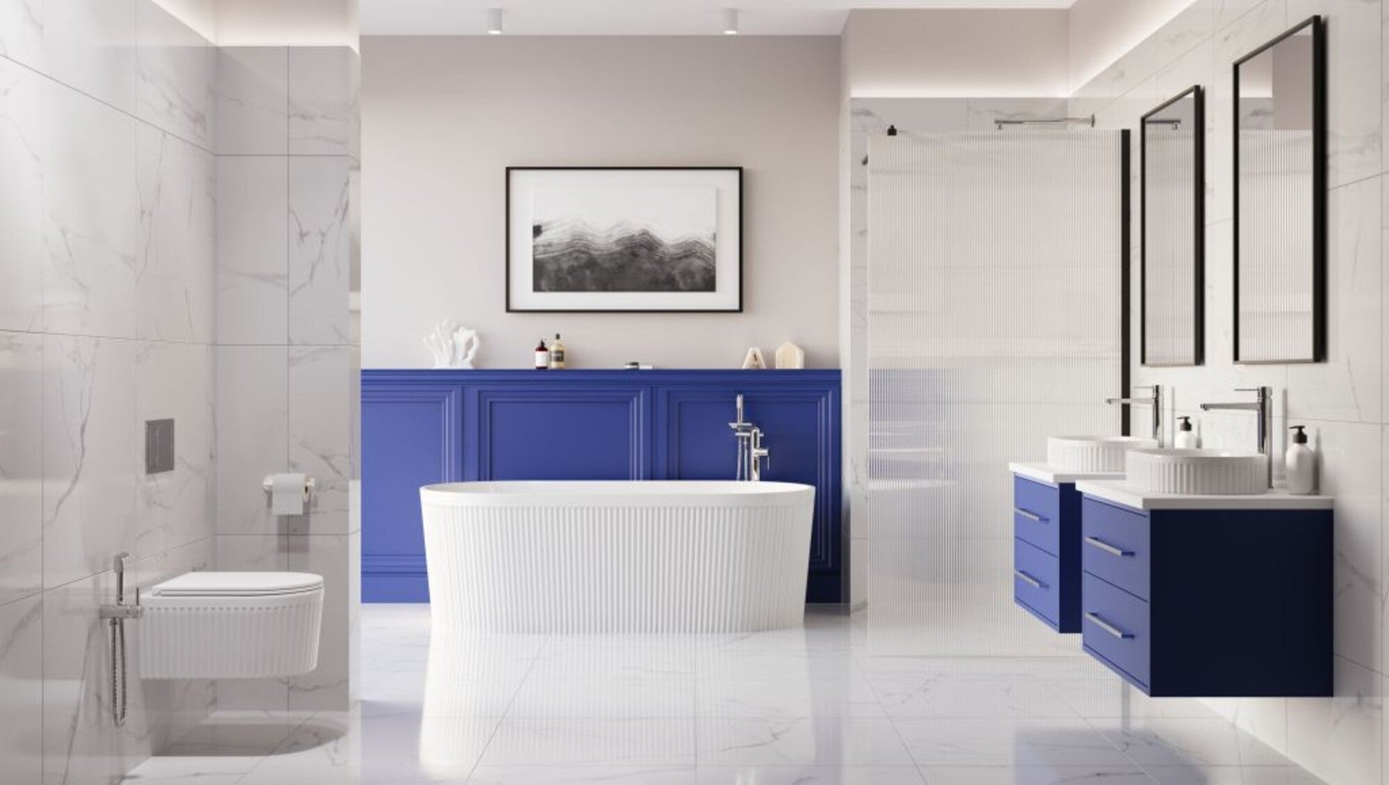 Kabina walk-in Invena 80 x 200 cm czarna szkło ryflowane 8 mm 1