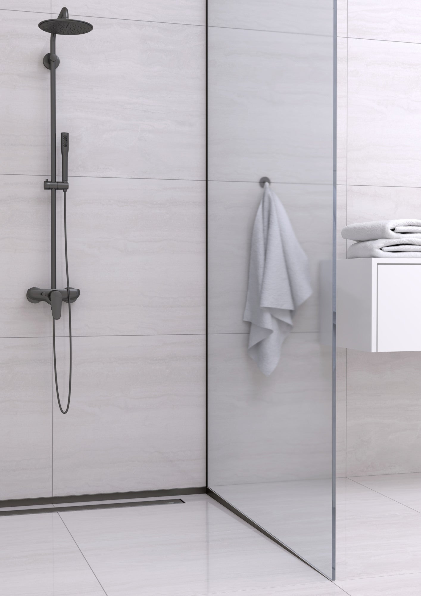 Listwa spadkowa podłogowa prawa 120 cm czarna 3