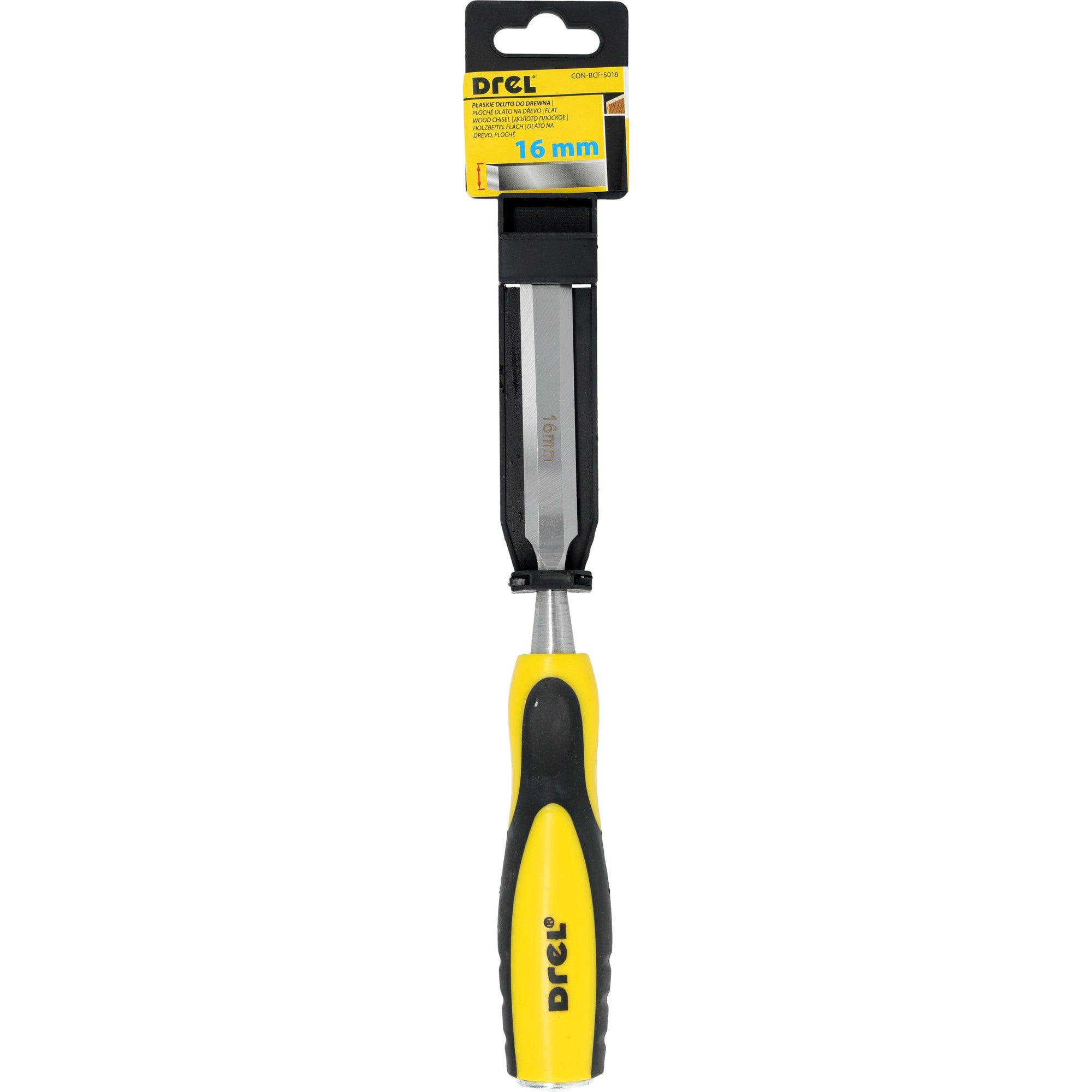 Dłuto płaskie do drewna z plastikową rączką, DREL 16 mm 2