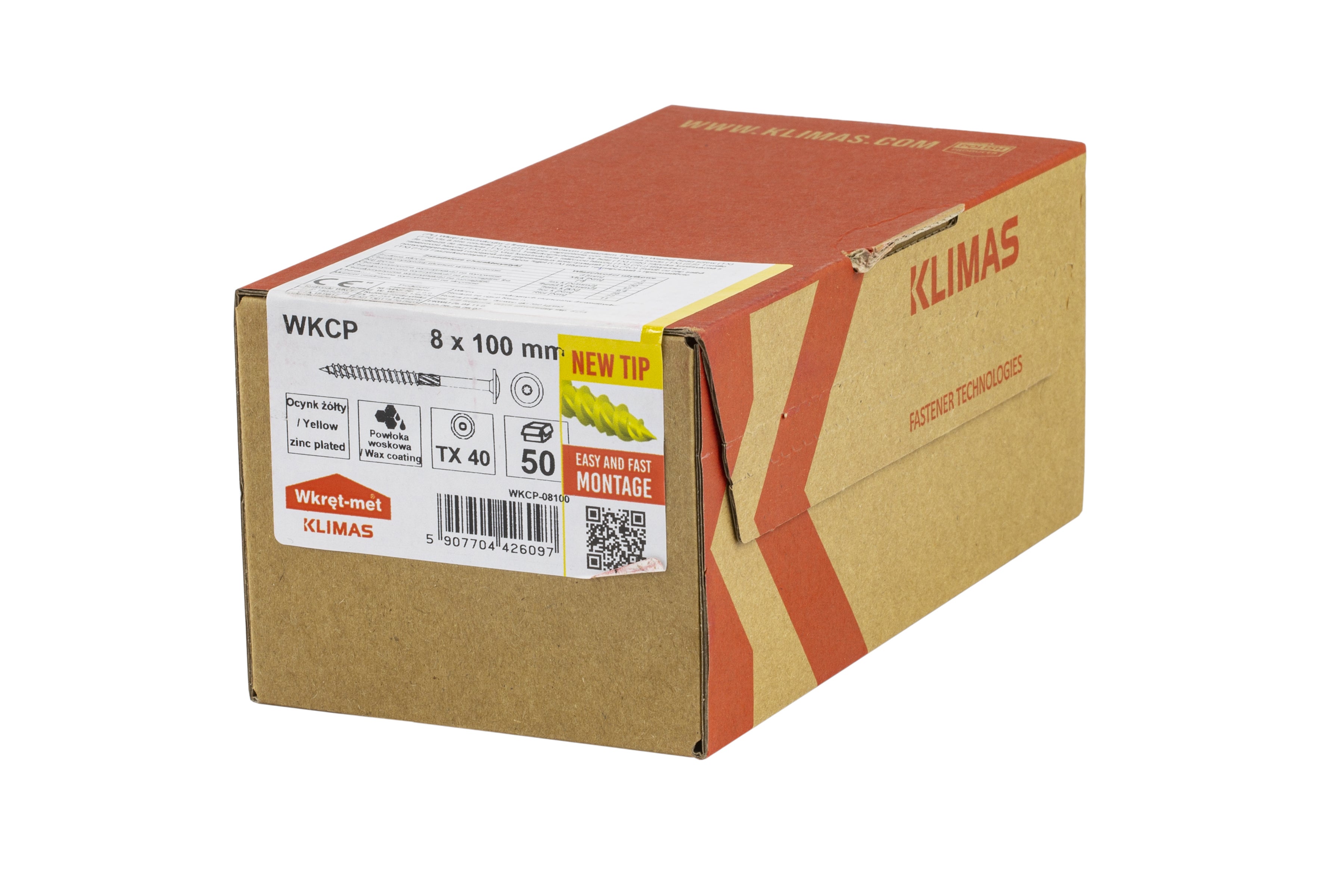 Wkręt do łączników ciesielskich z łbem talerzykowym 8x100 mm (50 szt.) 1