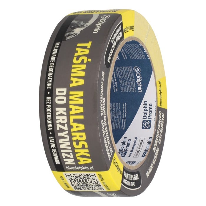 Taśma malarska do krzywizn Blue Dolphin 32,80m x 36mm