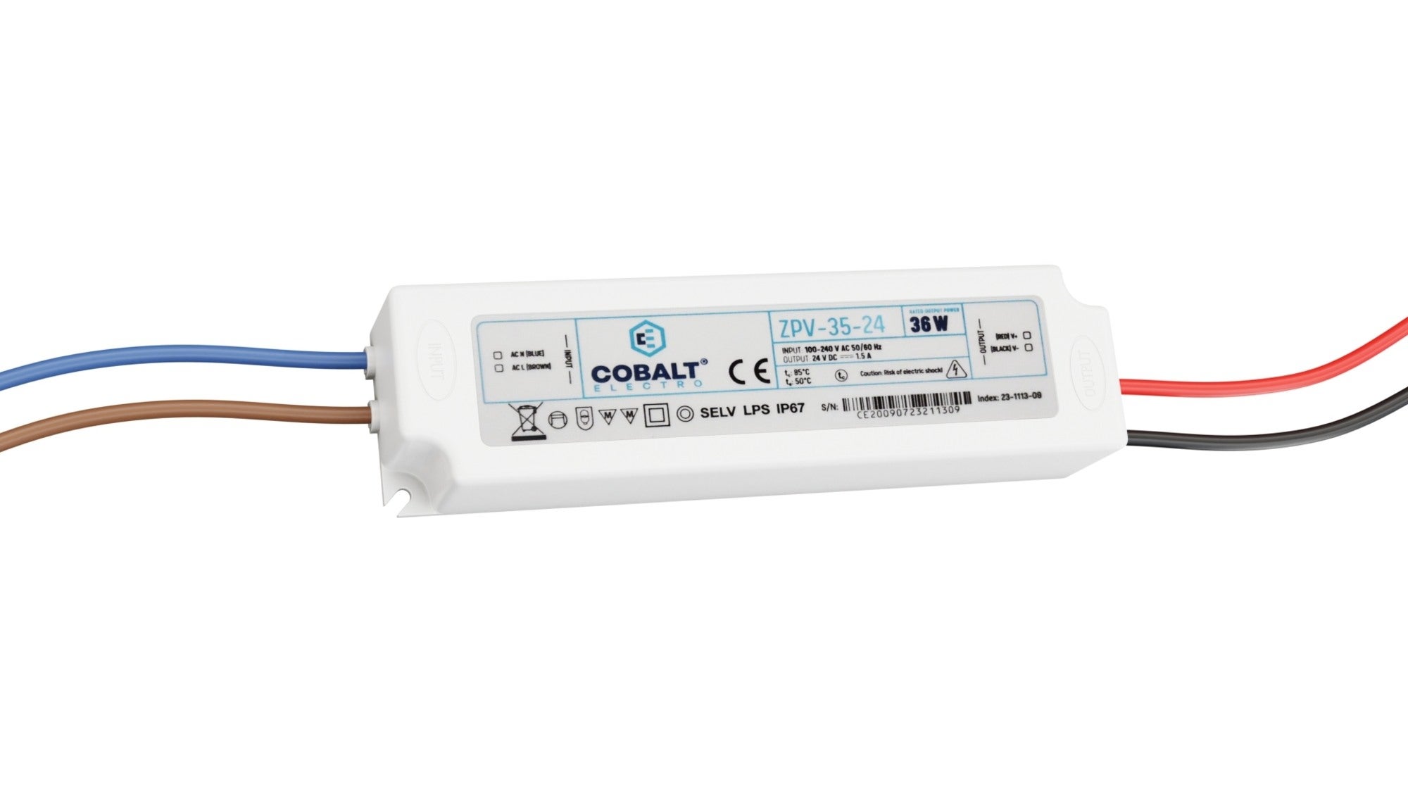 Zasilacz impulsowy CobaltElectro ZPV 24V 35W IP67