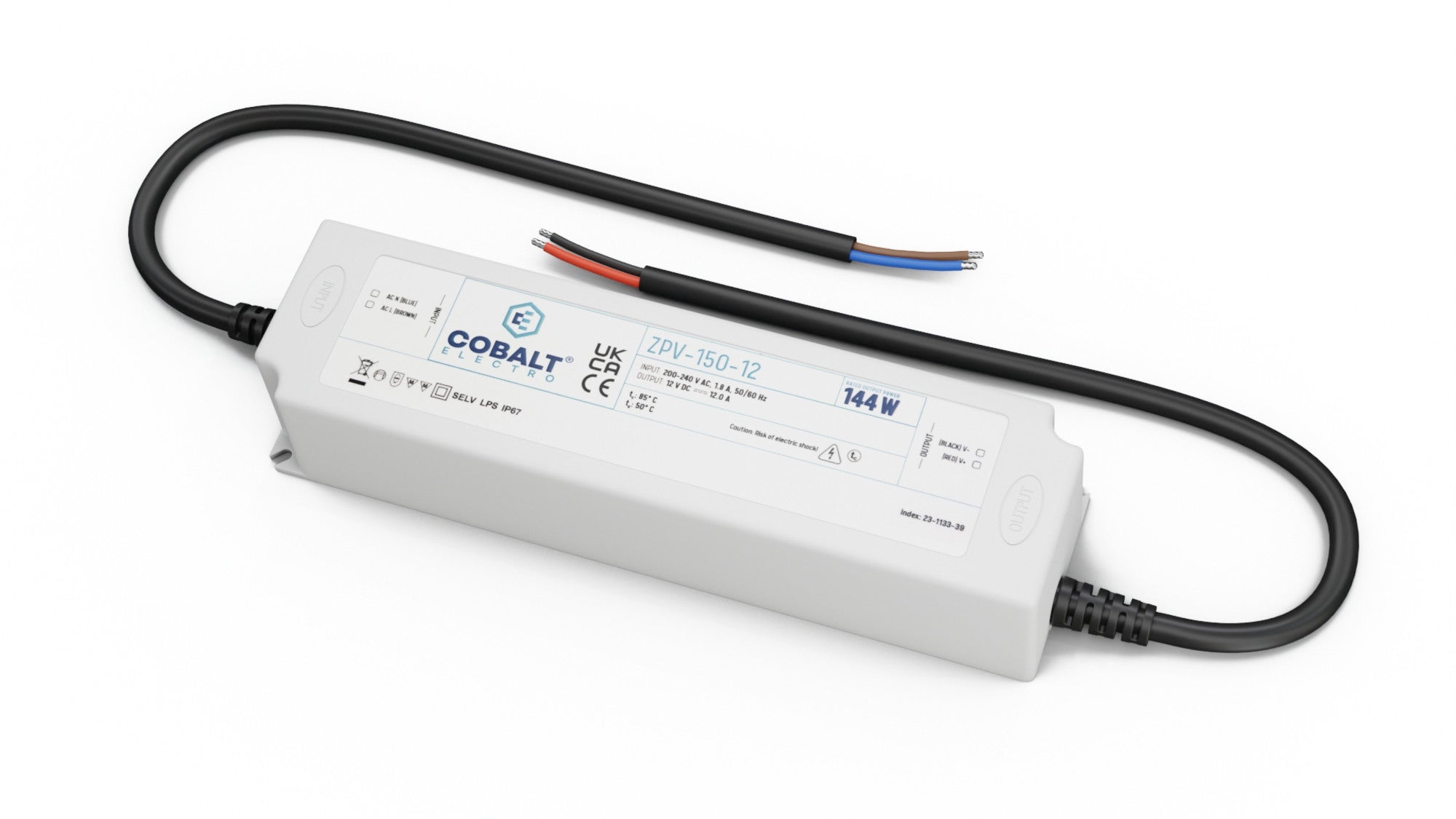 Zasilacz LED CobaltElectro ZPV 12V 144W IP67