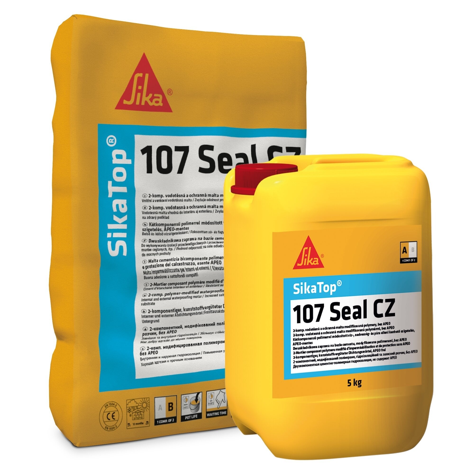 Cementowa zaprawa do wykonywania hydroizolacji SikaTop -107 Seal CZ 25 kg, dwuskładnikowa 1