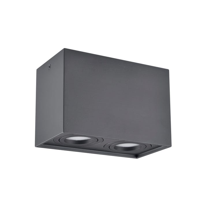 Oprawa natynkowa podwójna GU10 czarna