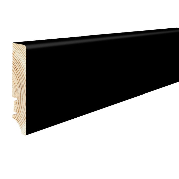 Listwa przypodłogowa folia czarna P78 2200x78x16 mm czarna