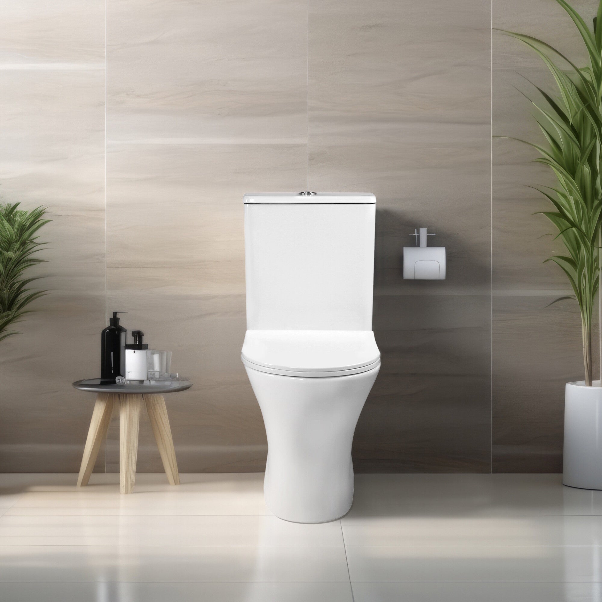 WC kompakt Dokos biały z deską wolnoopadającą  4
