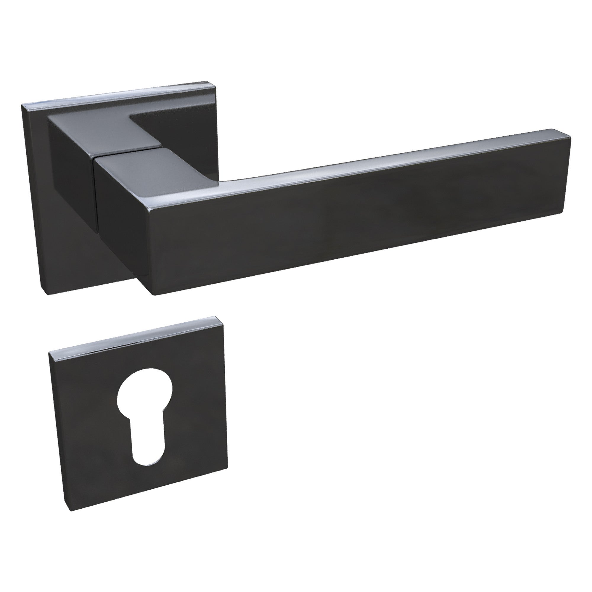 Klamka Elegant z krótkim szyldem czarny