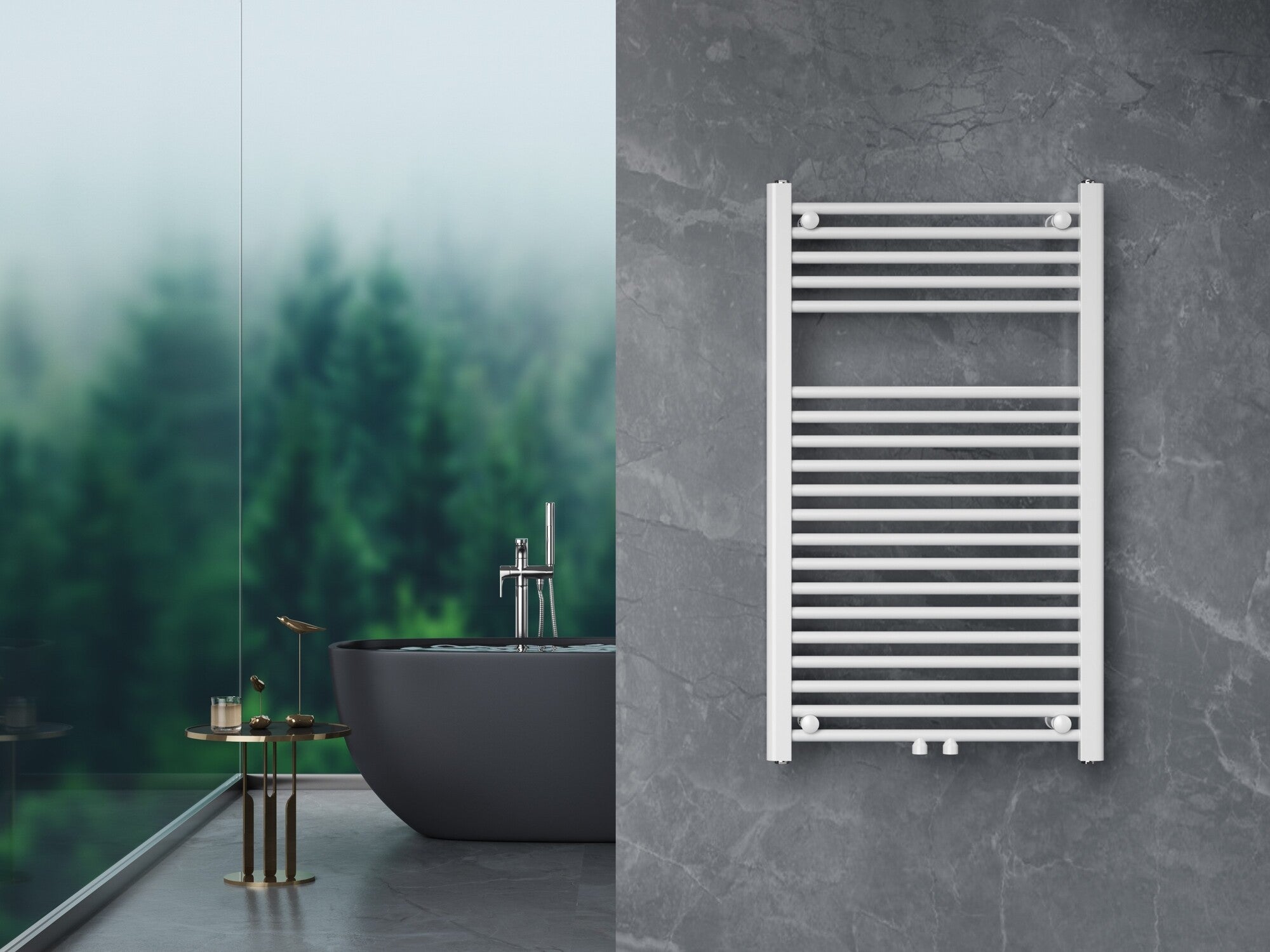 Grzejnik łazienkowy CARAT 940X550 417W biały 2